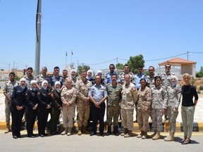 Thousands of troops from more than two-dozen countries including Canada are kicking off an annual military-training exercise in the Middle Eastern country of Jordan amid heightened tensions between the West and Iran. Canadian and Jordanian armed forces personnel are seen in an undated handout photo.