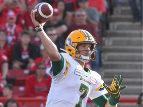 Quarterback Trevor Harris is one of 13 Eskimos who are former Ottawa Redblacks.