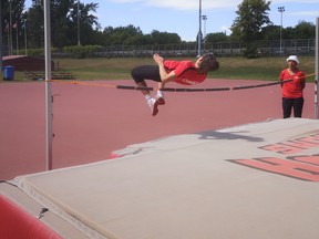 High jump is one of seven events for Ottawa’s Marie-Eve Chainey at her first World Transplant Games in NewcastleGateshead, U.K.  Martin Cleary/photo