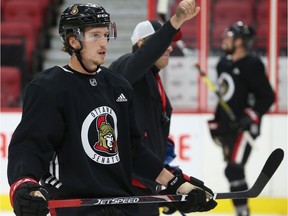 Thomas Chabot of the Ottawa Senators during training camp in Ottawa, September 13, 2019.