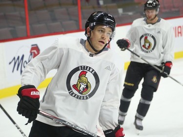 Mark Borowiecki of the Ottawa Senators during training camp in Ottawa, September 13, 2019.