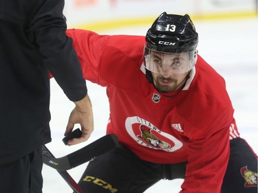 Nick Paul  of the Ottawa Senators during training camp in Ottawa, September 13, 2019.
