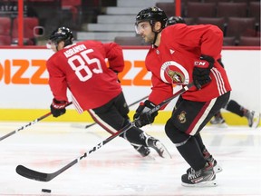 Dylan DeMelo of the Ottawa Senators during training camp in Ottawa on Friday, Sept. 13, 2019.