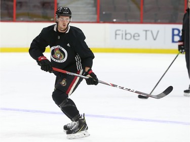 Thomas Chabot of the Ottawa Senators during training camp in Ottawa, September 13, 2019.