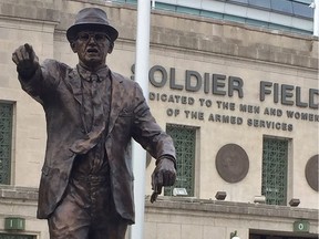 A former player and coach,  George "Papa Bear" Halas was also the founder, owner, and head coach of the National Football League's Chicago Bears. A statue is dedicated to him in front of Soldier Field in Chicago.