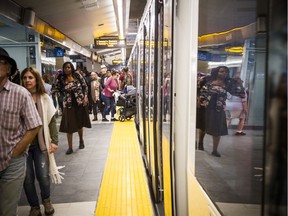 LRT stations were busy places in Ottawa on Saturday.