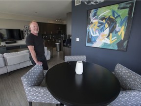 Jeff Hunt, co-owner of the Ottawa Redblacks, is selling his luxurious condo that overlooks TD Place. This is the dining area.