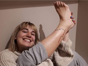 Sarah Mount, a geology grad student at Carleton University, has been enjoying celebrity status after her tattoo of the LRT route went viral.