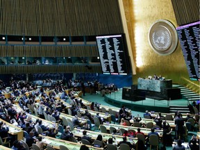 The UN General Assembly Hall