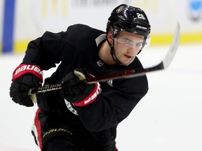 Senators coach D.J. Smith says Eric Brannstrom (pictured) "got better as camp went on every single day." (Tony Caldwell/Ottawa Sun)