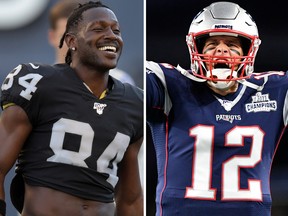 Antonio Brown (L) was reportedly offered room in Tom Brady's house.