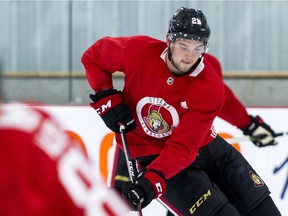 Logan Brown, seen in a file photo, had a three-point game as the Ottawa Senators rookies trounced the Jets in their rookie tournament opener.