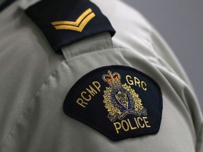 A Royal Canadian Mounted Police (RCMP) crest is seen on a member's uniform, at the RCMP "D" Division Headquarters in Winnipeg, Manitoba Canada, July 24, 2019.