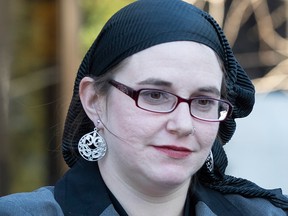 Caitlin Coleman leaves the Ottawa court house in Ottawa on March 27, 2019.