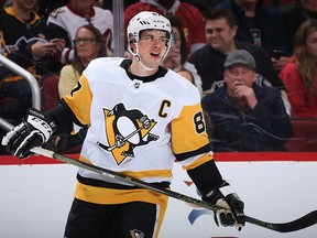 Sidney Crosby of the Pittsburgh Penguins skates during a game against the Arizona Coyotes at Gila River Arena on January 18, 2019 in Glendale. (Christian Petersen/Getty Images)