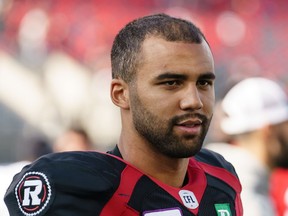 Redblacks quarterback Jonathon Jennings after Saturday's loss against the Argonauts at TD Place stadium.