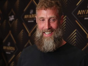 Joe Thornton of the San Jose Sharks attends the 2019 NHL Awards Nominee Media Availability at The Encore at Wynn in Las Vegas on June 18, 2019.