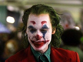 Warner Bros. movie still of Joaquin Phoenix in Joker.