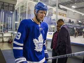 Toronto Maple Leafs Jason Spezza during training camp at the Ford Performance Centre in the Etobicoke area of Toronto, Ont. on Thursday September 12, 2019.