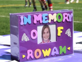 Rowan Stringer, captain of her rugby team at John McCrae Secondary School in Ottawa died suffering a rugby head injury.