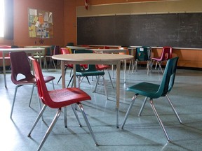 An empty classroom