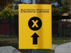 Voting poll station for the Ottawa Centre riding.