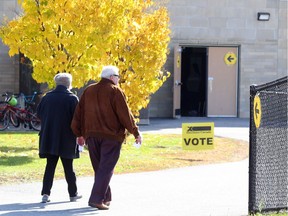 Voting poll station for the Kanata Carleton riding.