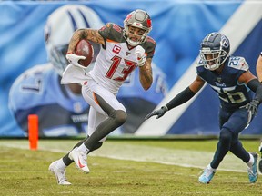 Tampa Bay Buccaneers WR Mike Evans had a huge game against Tennessee. (GETTY IMAGES)