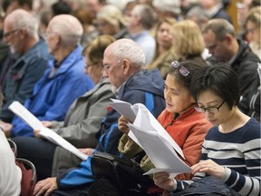 About 500 residents attend a community meeting hosted by Kanata North Councillor Jenna Sudds who is leading Ottawa's fight against the redevelopment of The Kanata Golf and Country Club being attempted by Club Links.