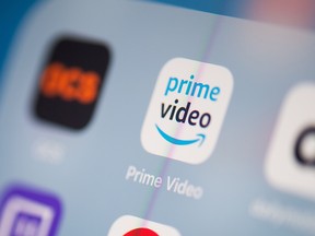 This illustration picture taken on July 24, 2019, in Paris shows the logo of the Amazon Prime Video logo app on the screen of a tablet.