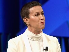 Creator of Jagged Little Pill: The Musical, Alanis Morissette speaks onstage at Day 1 of the Vanity Fair New Establishment Summit 2018 at The Wallis Annenberg Center for the Performing Arts on Oct. 9, 2018 in Beverly Hills, Calif.