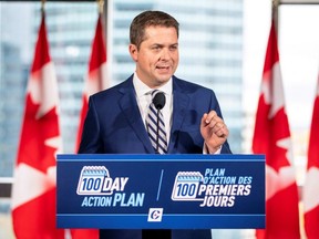 Leader of Canada's Conservatives Andrew Scheer campaigns for the upcoming election in Winnipeg, on Monday.