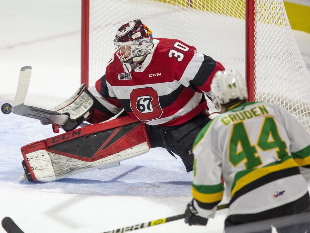 London Knights facing Windsor Spitfires in Game 7 at Budweiser