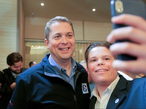 Conservative leader Andrew Scheer poses for a picture in Halifax, Oct. 3, 2019. REUTERS/John Morris/File
