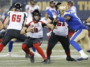 Redblacks third-string quarterback Will Arndt has been taking first-team reps all week in preparation for his first regular-season start on Friday against the Argos in Toronto. The Argos fired GM Jim Popp, replacing him with Michael Pinball Clemons. (THE CANADIAN PRESS FILES)