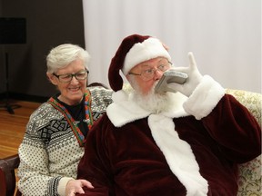 Gary Haupt, a Santa Claus in Penticton, was fired by Cherry Lane Shopping Centre for posting what they say are inappropriate photos on social media. This is one of the photos from Facebook. The flask was not open for this joke photo.