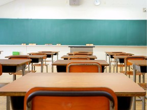 A stock image of a classroom.