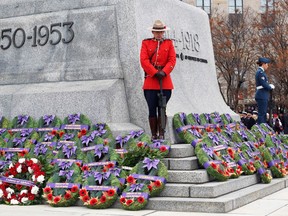 The National War Memorial is pictured on Remembrance Day in Ottawa, Ontario Canada November 11, 2019.