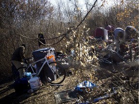 Dave Vance spent some time on Saturday working to pack up and clean up his area before leaving to go to work.