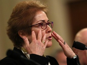 Marie Yovanovitch, former U.S. Ambassador to Ukraine, testifies before the House Intelligence Committee on Capitol Hill in Washington, D.C., on Friday, Nov. 15, 2019.