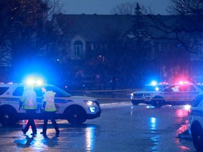 Ottawa police responded to calls about shots fired in the area of Blohm Drive and Woodbury Crescent just off West Hunt Club Road on Wednesday, Nov. 27, 2019.
