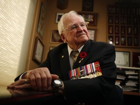Second World War veteran Tony Pearson, 94, was a young man from Saskatchewan on the frontline of combat in late September 1944 during the Battle of the Scheldt as they pressed the Nazis back east from France. He remembers those days during a portrait session while at home in Nanaimo, B.C., on Wednesday, Nov. 6, 2019.