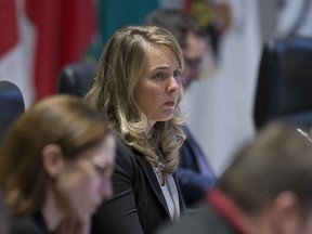 Coun. Jenna Sudds listens during the Ottawa draft budget meeting at city council.