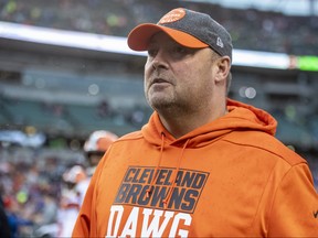 Head coach Freddie Kitchens of the Cleveland Browns walks off the field after the loss to the Cincinnati Bengals at Paul Brown Stadium on Dec. 29, 2019 in Cincinnati, Ohio. (Bobby Ellis/Getty Images)