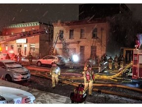 Ottawa Fire Services on the scene of a fire at 247 Rochester St. on the evening of Saturday, Dec. 14, 2019.