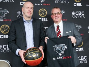 Dave Smart, left, and interim Ottawa BlackJacks president Michael Cvitkovic.