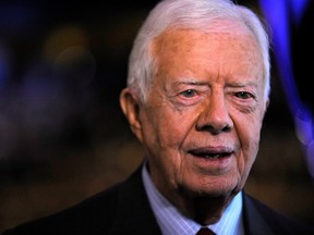 Former U.S. President Jimmy Carter attends the 2008 Democratic National Convention in Denver, Colorado, U.S. August 25, 2008.