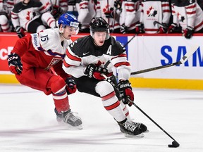 Thomas Chabot as a member of the Canadian team in the 2017 world junior hockey championship.