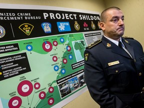 Superintendent Bryan MacKillop, Director, OPP Organized Crime Enforcement Bureau (OCEB), following a press conference unveiling the results and details of a five-month investigation entitled Project SHILDON. The Ontario Provincial Police (OPP)-led Project SHILDON began in June 2019 in response to a series of vehicle thefts occurring throughout Central and Eastern Ontario. December 17, 2019.