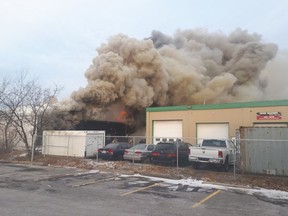 Two alarm fire on Cleopatra near Merivale. Photo by Dash the Wonder Moose